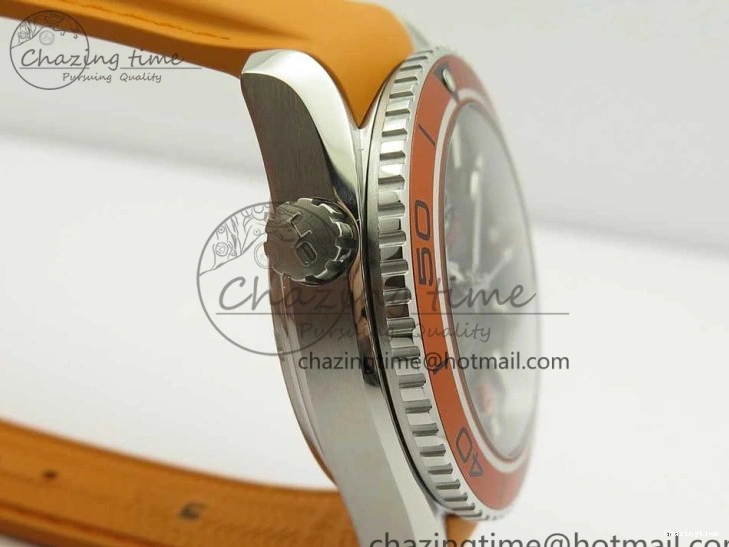 0317 Planet Ocean Professional Orange Bezel 42mm 1:1 VSF Best Edition on Orange Rubber Strap A8500 Super Clone Original 7947